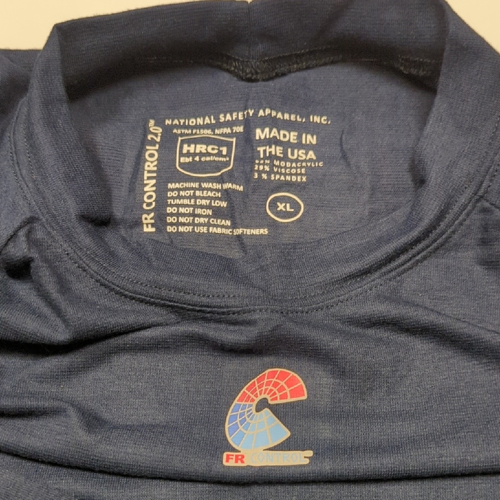 3 F.R National Safety Apparel Blue FR Control Shirt 3 New Shirts For $45